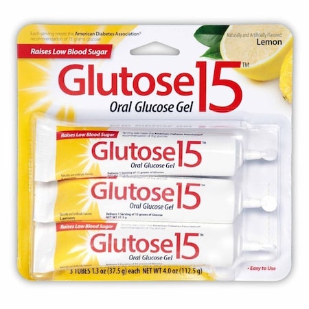 Glutose 15 Glucose Supplement Gel Lemon Flavor, 3PK 00574006930